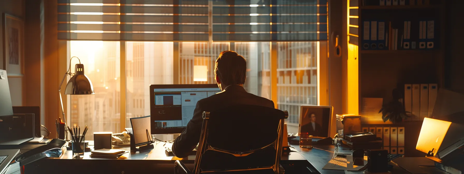 a focused cfo analyzing inventory turnover and receivables collection on a sleek, modern office desk.