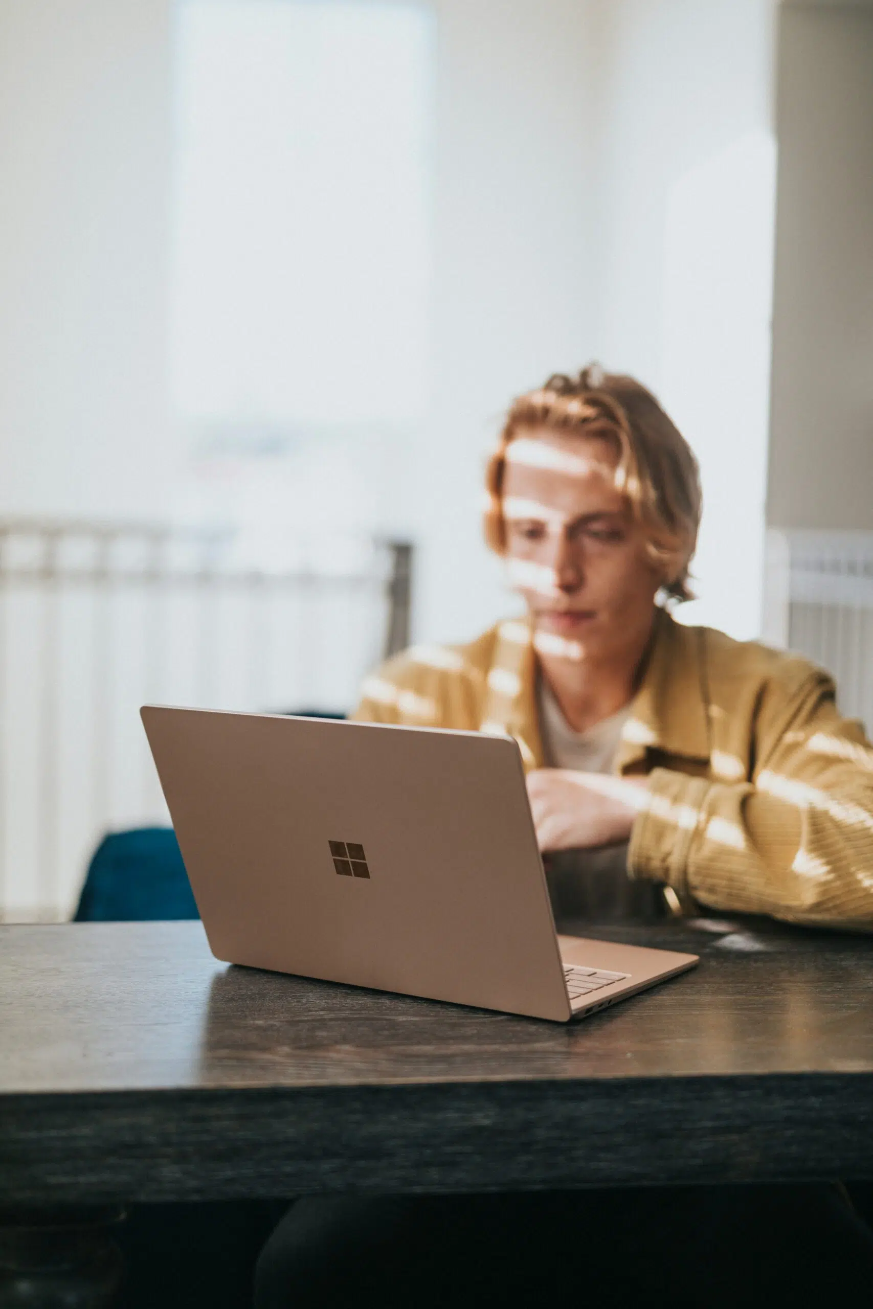 a CFO expert using laptop