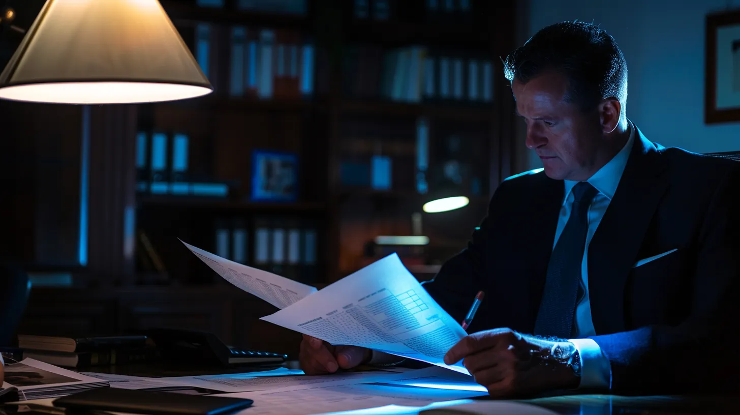 a sharply focused office scene depicts a professional reviewing detailed financial reports and tax documents on a sleek desk, illuminated by bright, artificial lighting to emphasize the critical nature of accurate financial reporting and compliance. | Cohesion a sharply focused office scene depicts a professional reviewing detailed financial reports and tax documents on a sleek desk, illuminated by bright, artificial lighting to emphasize the critical nature of accurate financial reporting and compliance.