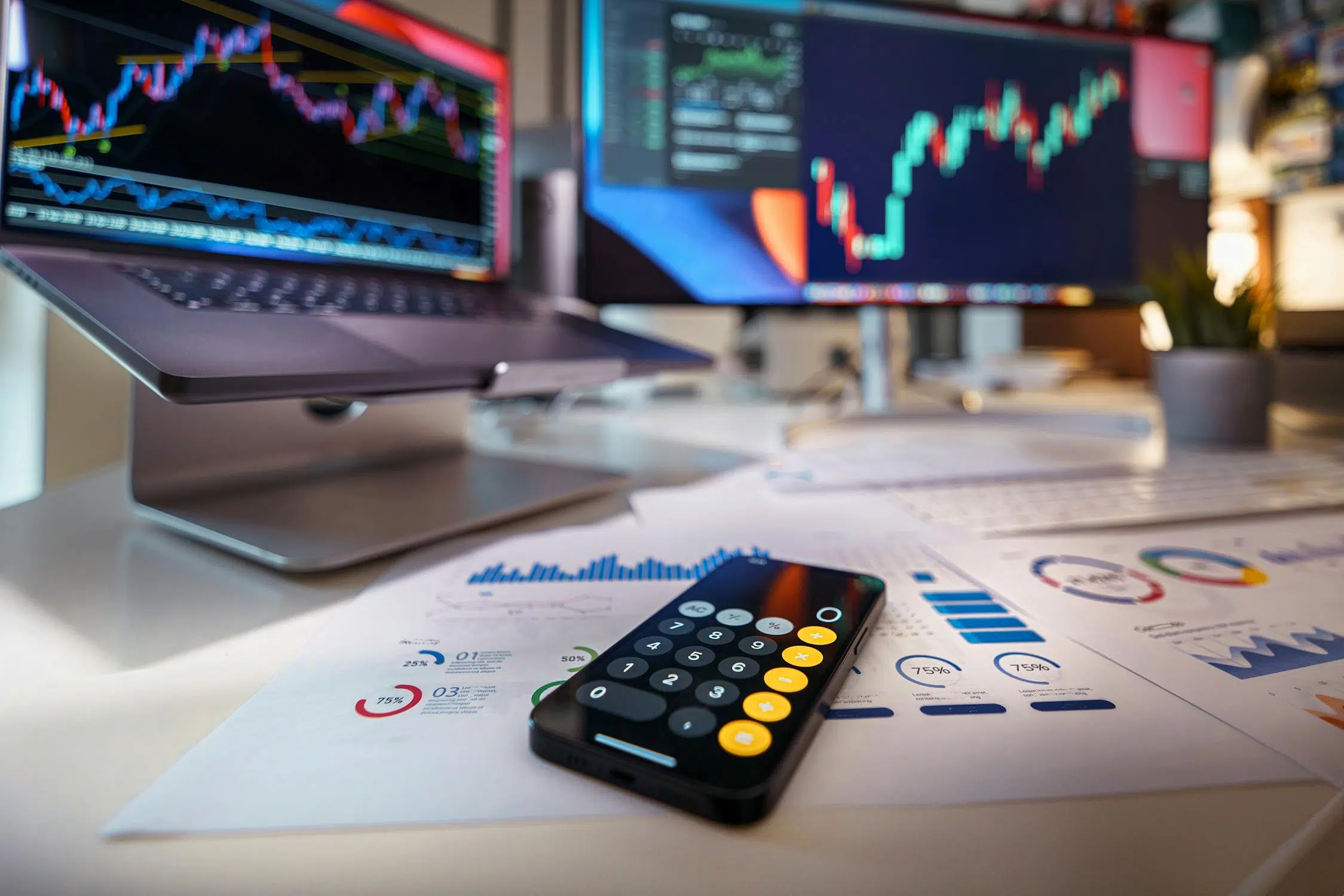free photo of currencies and finance stock exchange calculator on the table.jpeg | Cohesion bunch on financial data on the table and computers
