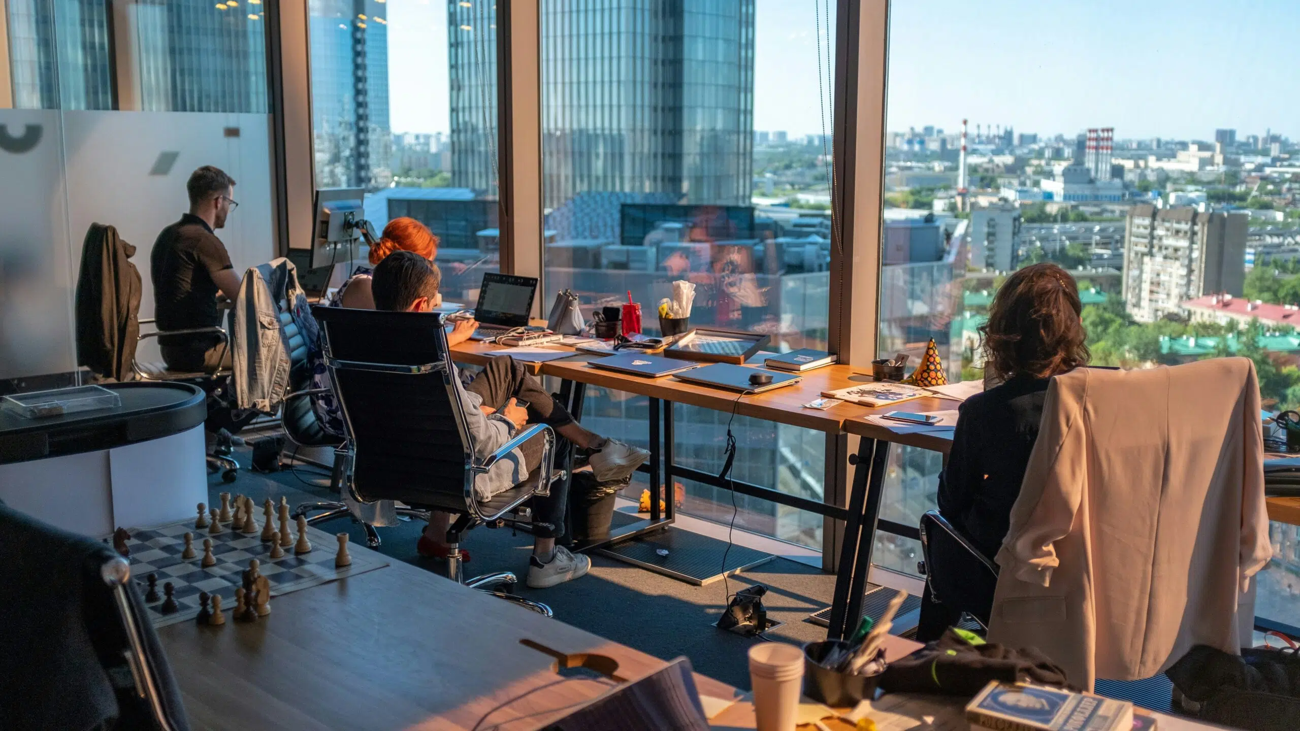 an office overlooking the city | Cohesion an office overlooking the city