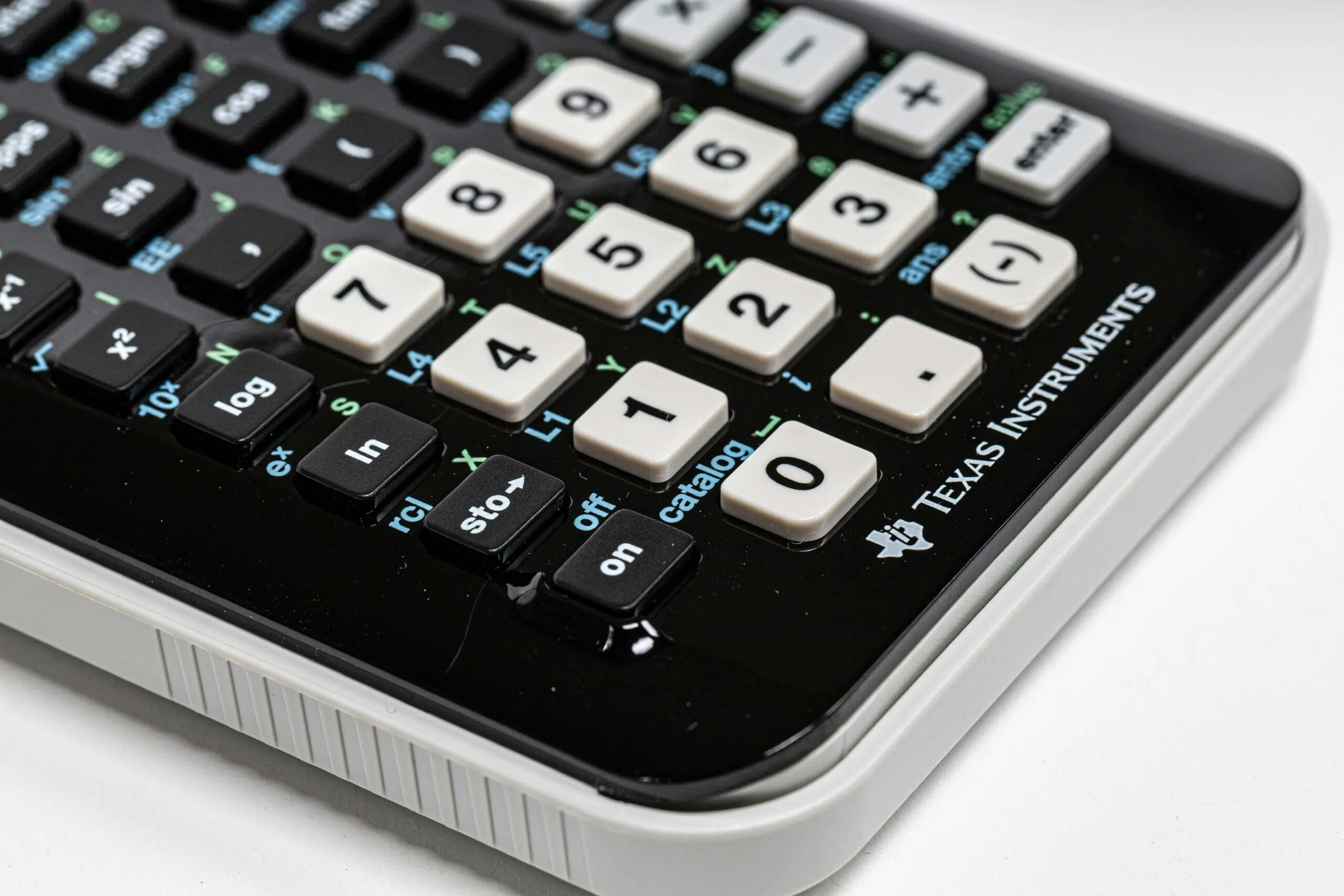 a calculator on a desk