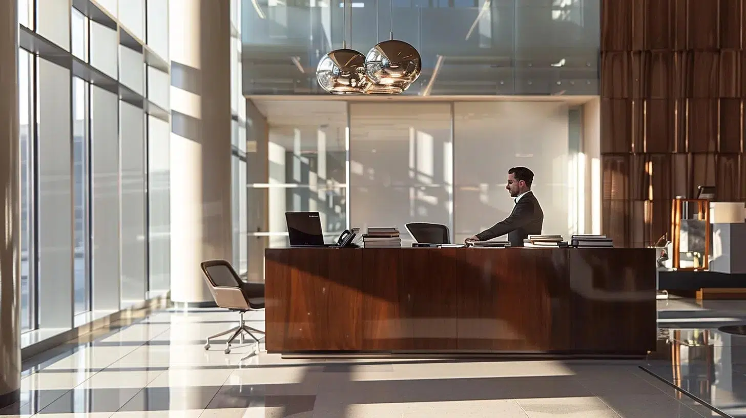 a sleek, modern office setting in dallas features a focused entrepreneur surrounded by organized files, digital devices, and compliance documents, symbolizing best practices in tax filing and regulatory adherence. | Cohesion a sleek, modern office setting in dallas features a focused entrepreneur surrounded by organized files, digital devices, and compliance documents, symbolizing best practices in tax filing and regulatory adherence.