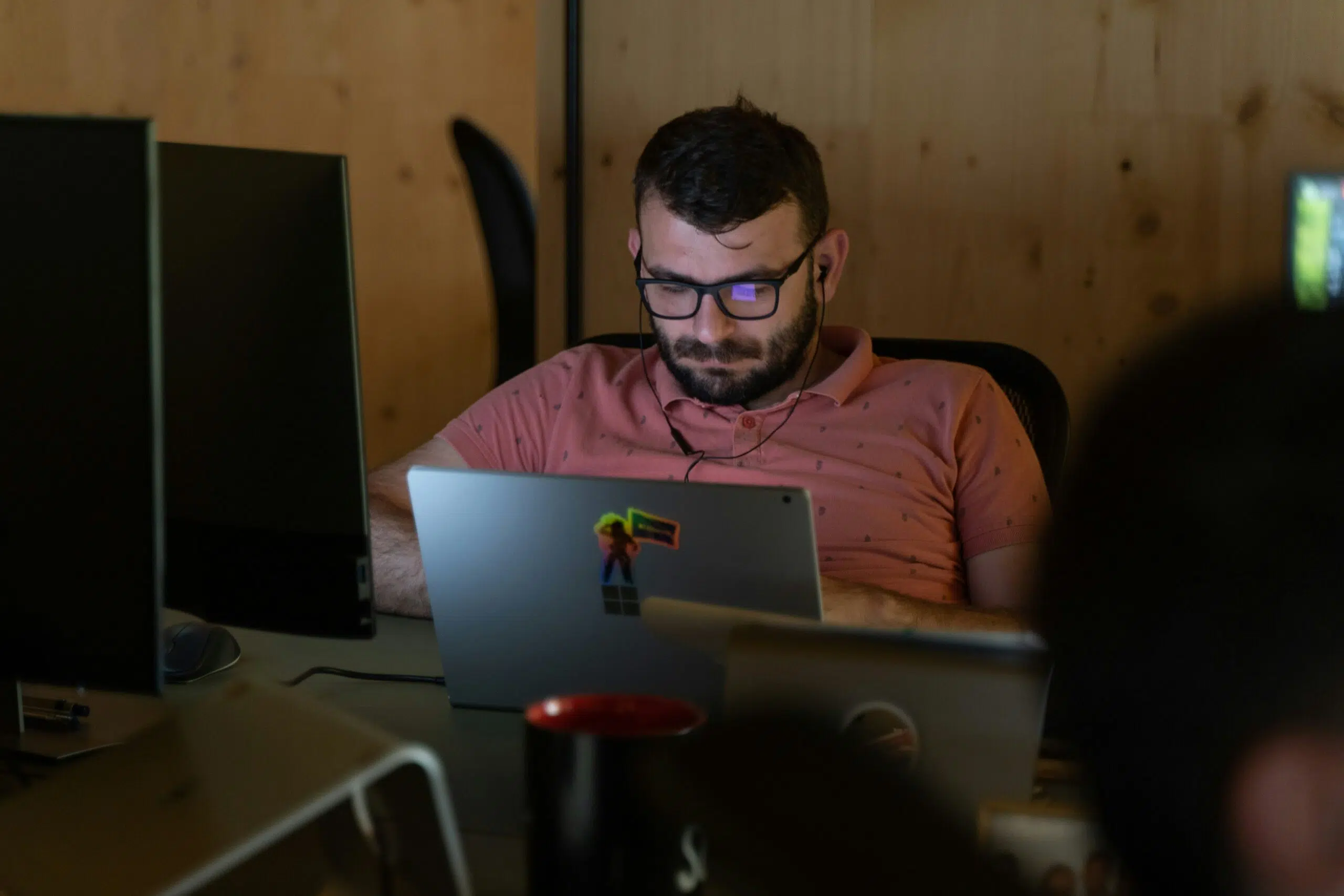 a financial expert using their laptop