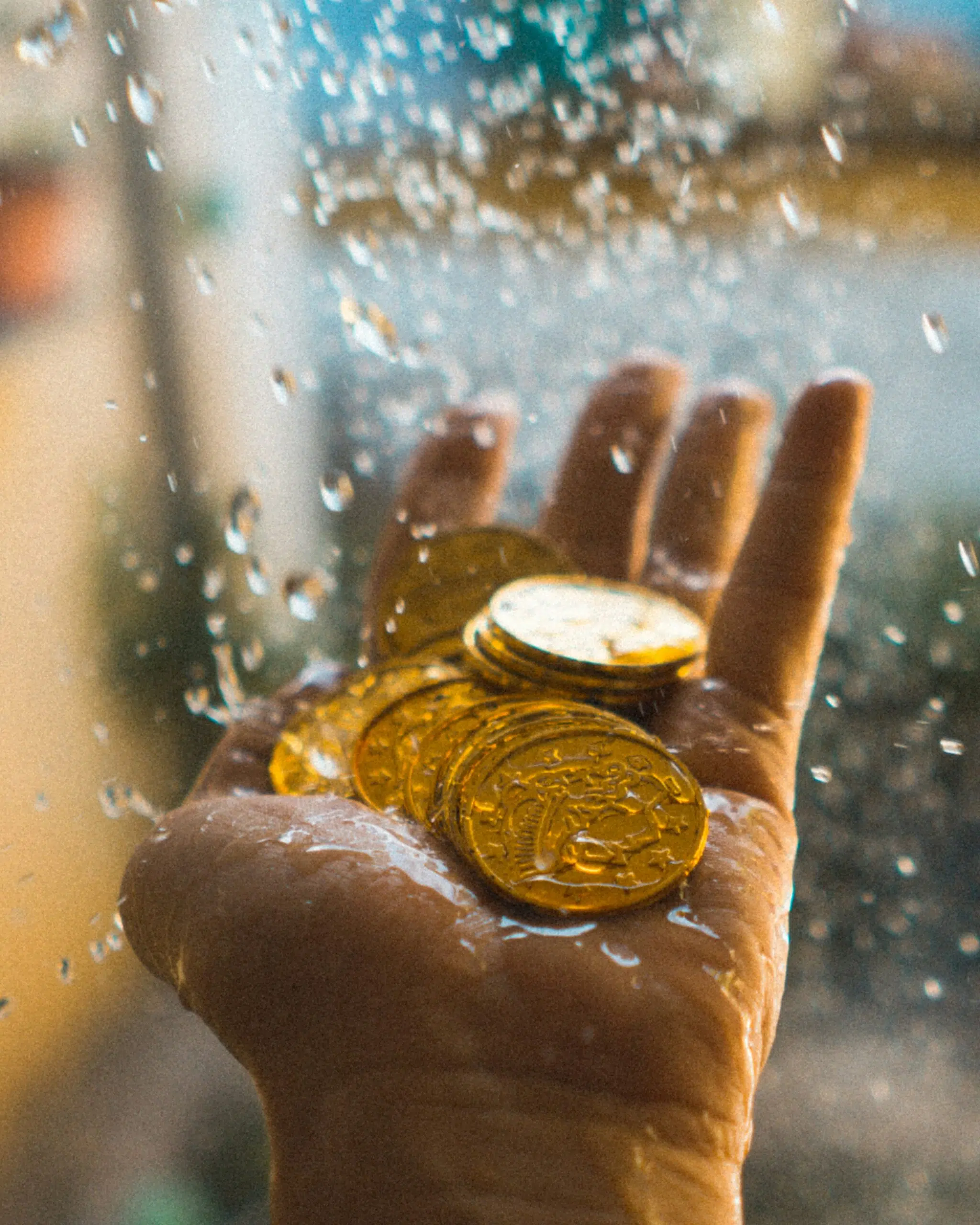a person holding coins | Cohesion a person holding coins