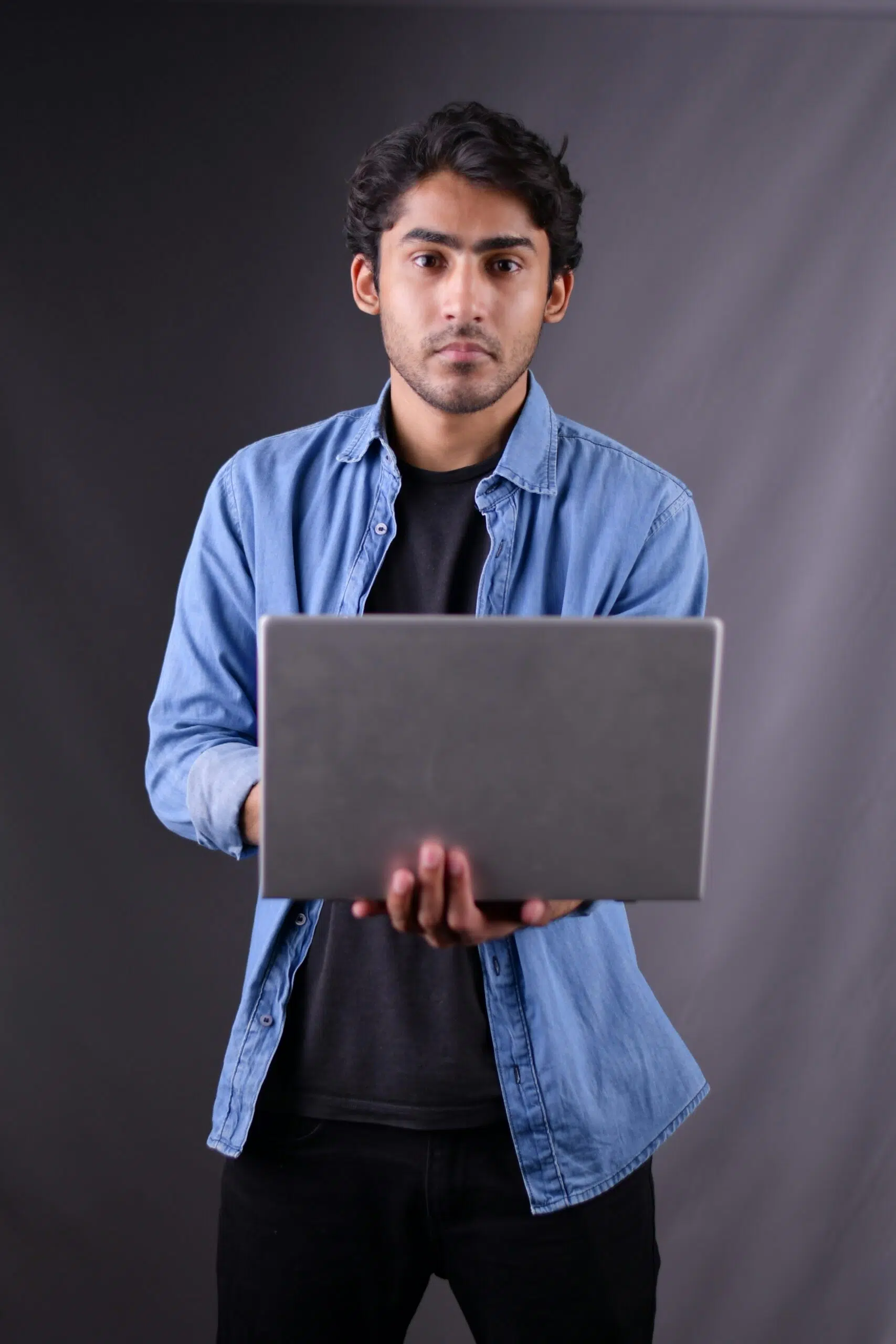 a person using their laptop